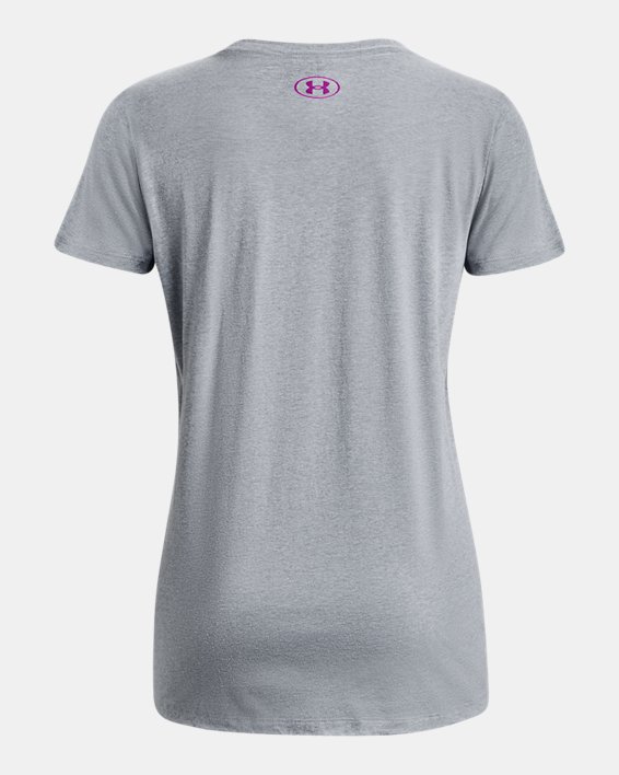 Women's UA Softball Bar Short Sleeve, Gray, pdpMainDesktop image number 5